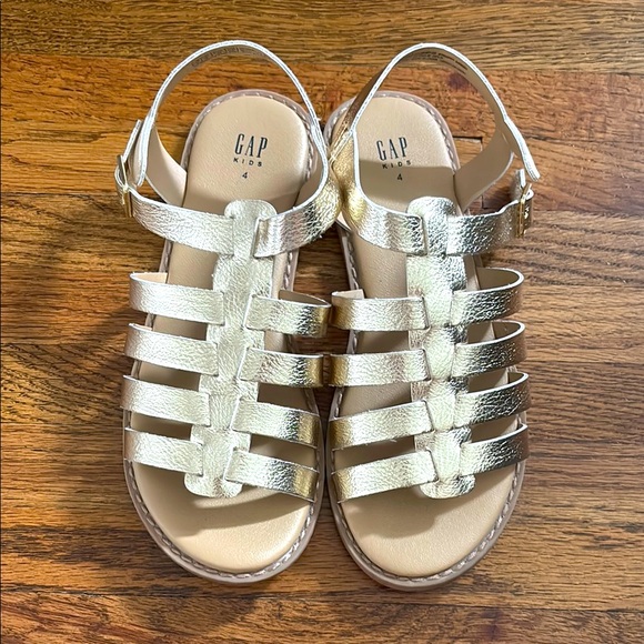 GAP Kids gold metallic gladiator style dressy sandals - Picture 1 of 2